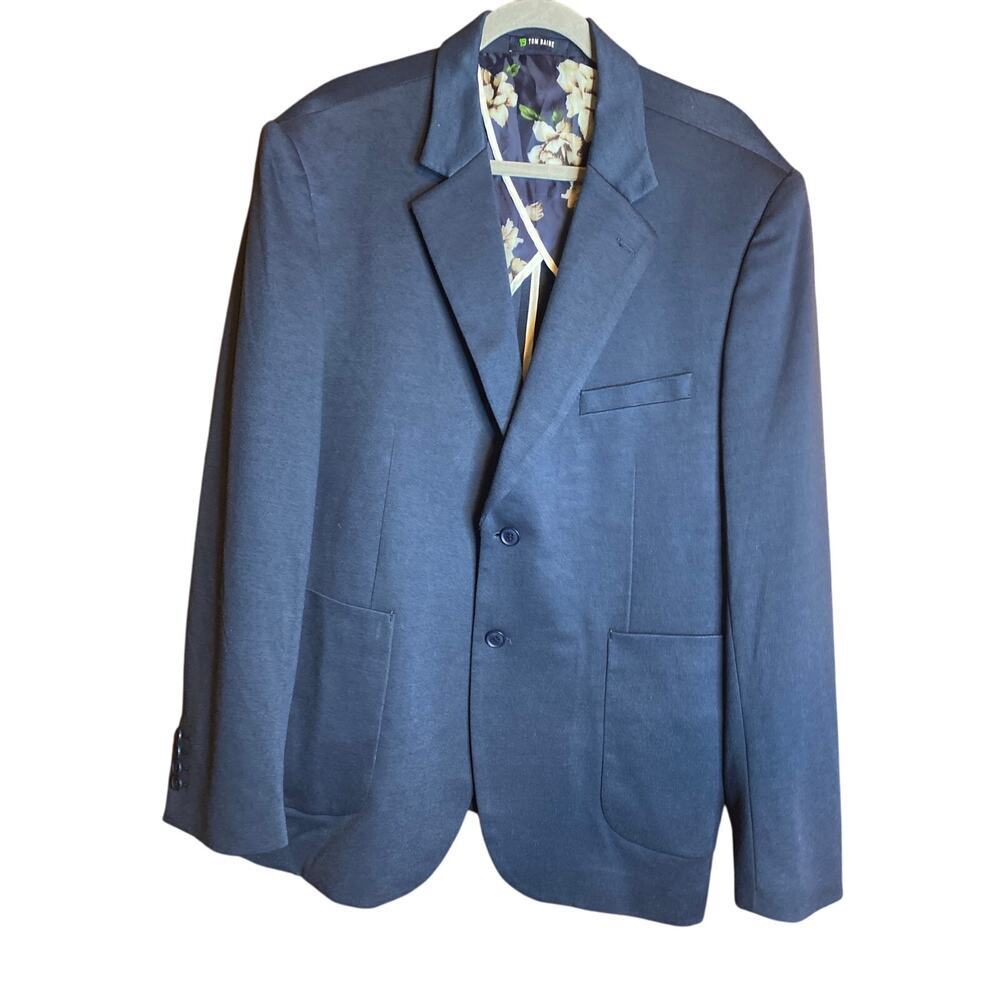 Nordstrom Navy Tom Baine Suit Slim Fit Performance Clothing Coat 3XL